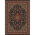 Concord Global 3 ft. 11 in. x 5 ft. 7 in. Persian Classics Medallion Kashan - Black 20834